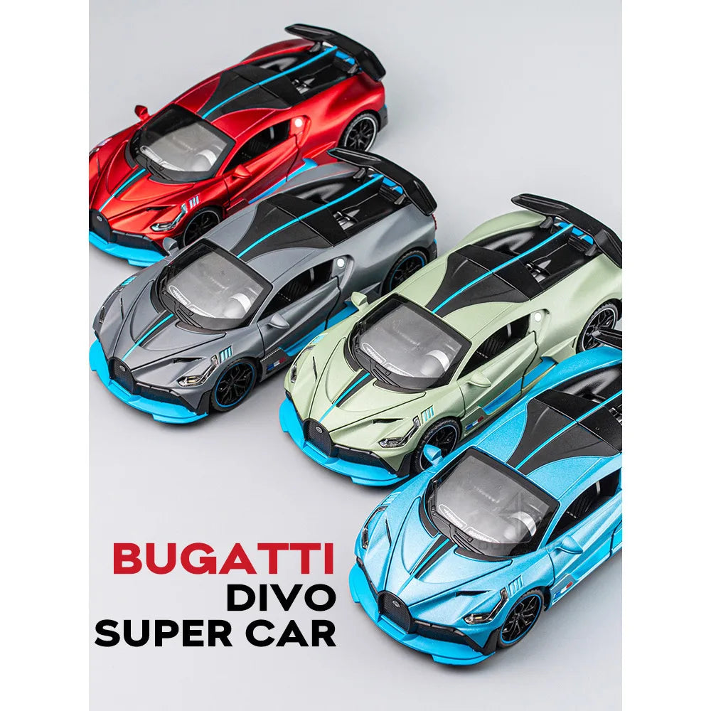 🏎️ Miniatura Bugatti Divo 1:32 MAKEDA – Supercarro Colecionável em Liga Metálica (Diecast)