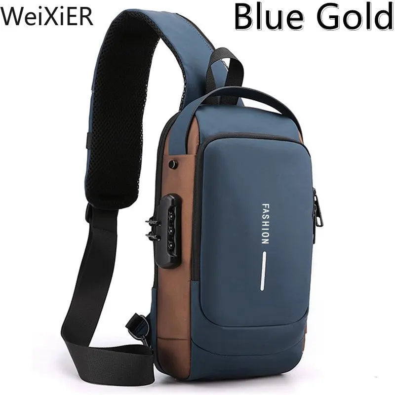 Bolsa Masculina Anti-Furto com Carregamento USB!