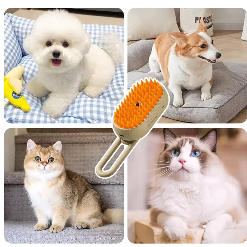 Escova de Limpeza Elétrica 3 em 1 para Cães e Gatos!