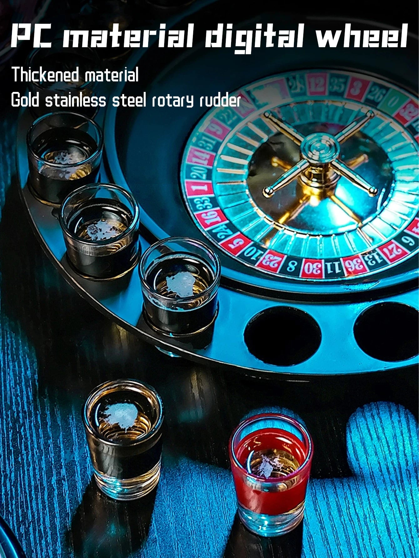 Jogo de Roleta de Bebida Russa – 16 Copos de Shot