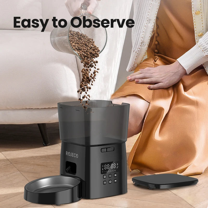 Alimentador Automático ROJECO para Gatos e Cães!