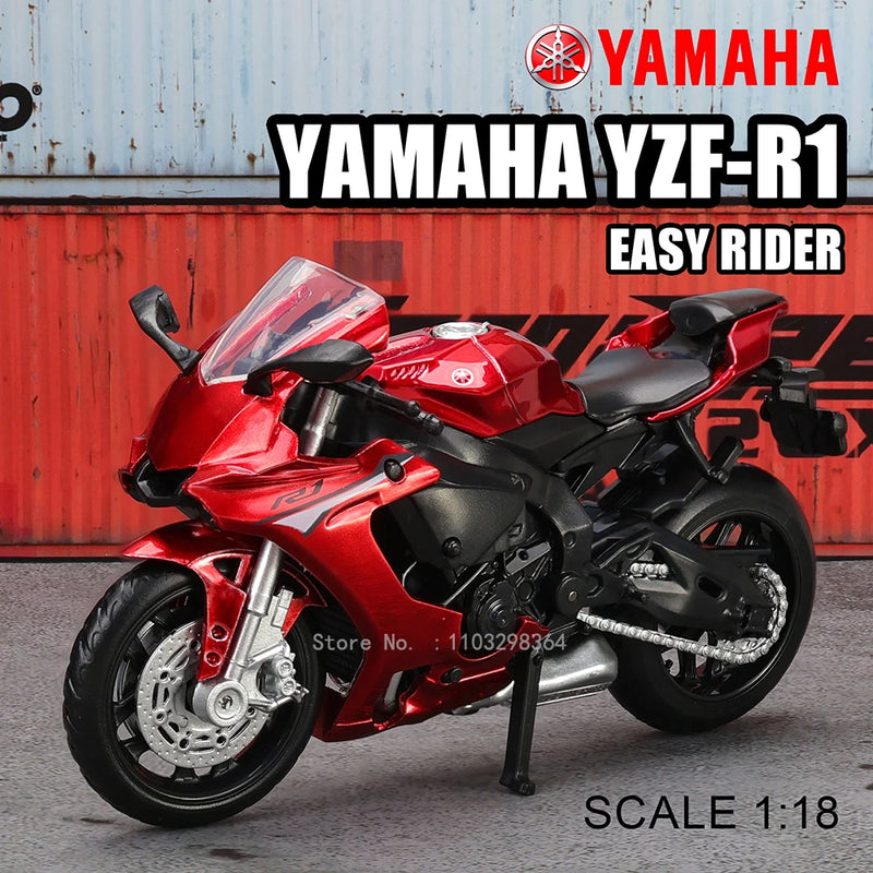 🏍️ Miniaturas de Motos Kawasaki Ninja H2R, Suzuki GSX-R1000 e Yamaha YZF-R1 1:18 MSZ – Modelos Estáticos Colecionáveis (Diecast)