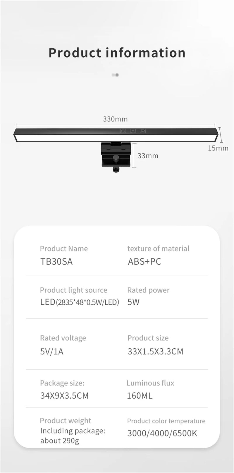 Barra de Luz LED para Monitor – Iluminação Perfeita para Seu Setup!