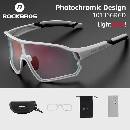 ROCKBROS Óculos Fotocromáticos para Ciclismo – Proteção e Conforto em Qualquer Condição!