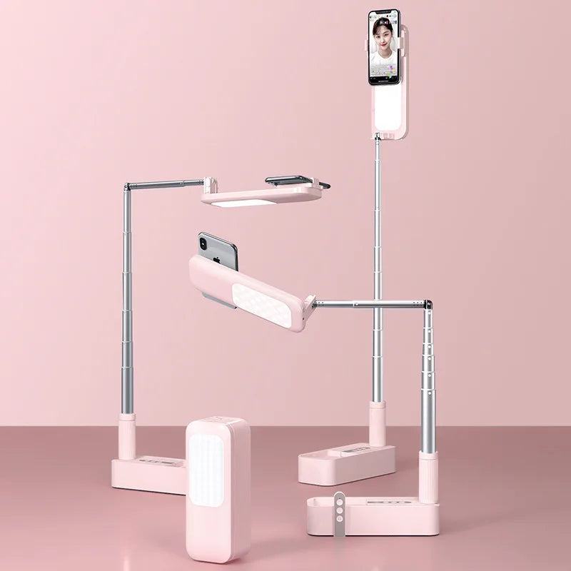 Influencer Live Streaming Stand with Beauty Ring Light