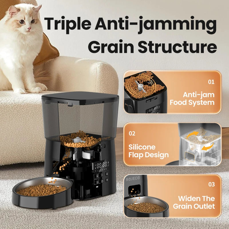 Alimentador Automático ROJECO para Gatos e Cães!