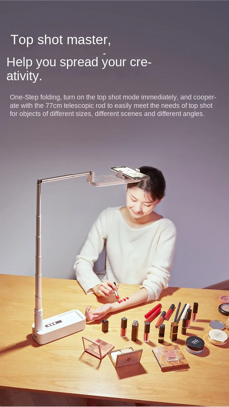 Influencer Live Streaming Stand with Beauty Ring Light