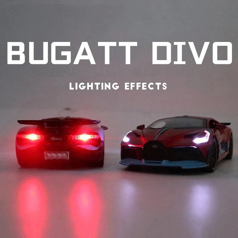 🏎️ Miniatura Bugatti Divo 1:32 MAKEDA – Supercarro Colecionável em Liga Metálica (Diecast)