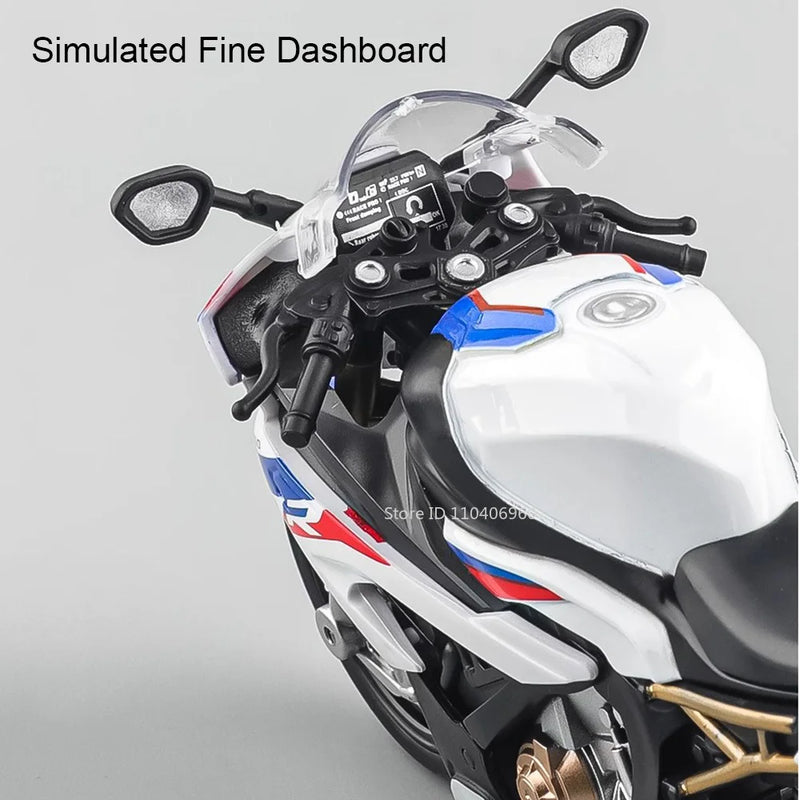 🏍️ Miniatura Moto BMW S1000RR & Kawasaki Ninja H2R 1:12 RMZ City – Modelo Super Esportivo com Luz, Som e Suspensão (Diecast)