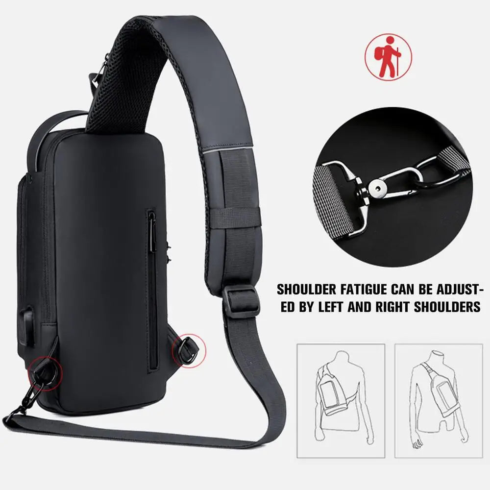 Bolsa Masculina Anti-Furto com Carregamento USB!