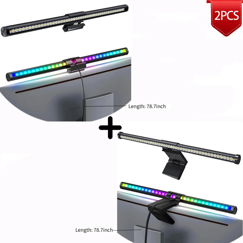 LED Monitor Light Bar for Computer Screen - RGB Atmosphere Table Lamp (44cm)