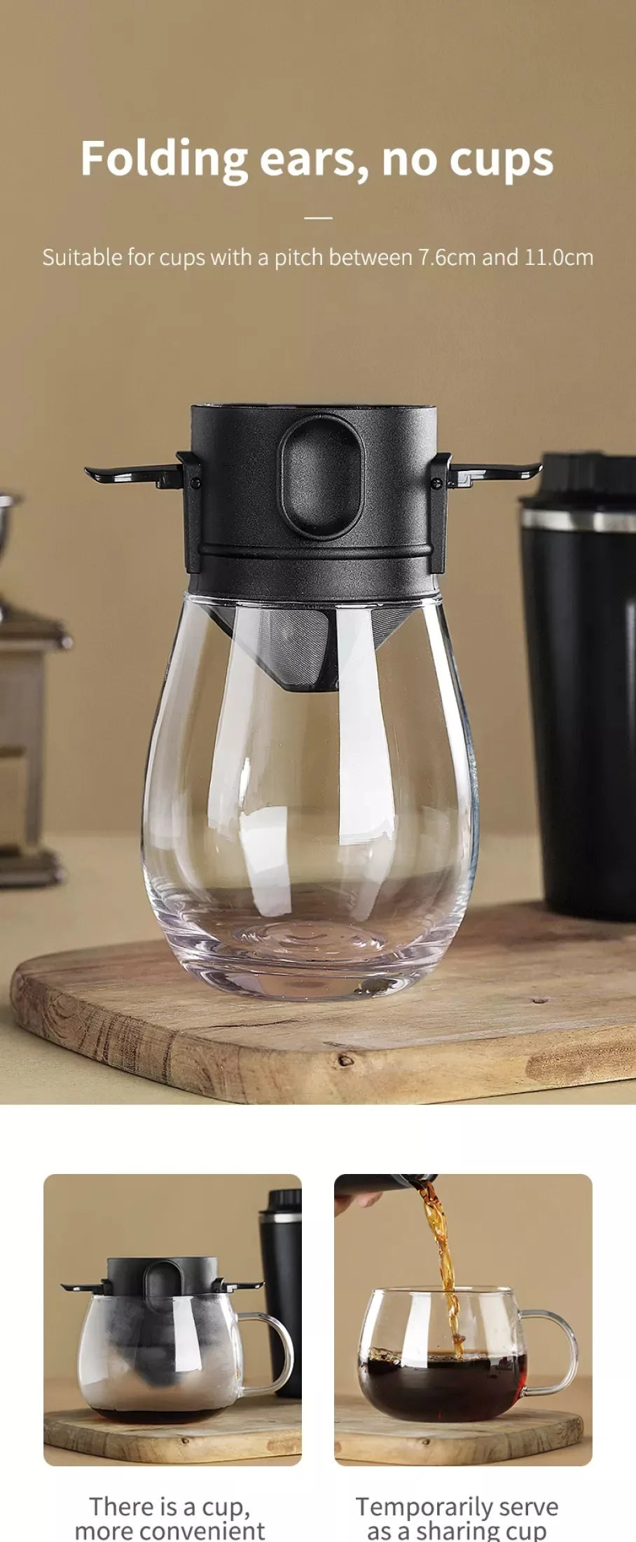 Filtro de Café Portátil em Aço Inoxidável 304 – Reutilizável e Sustentável