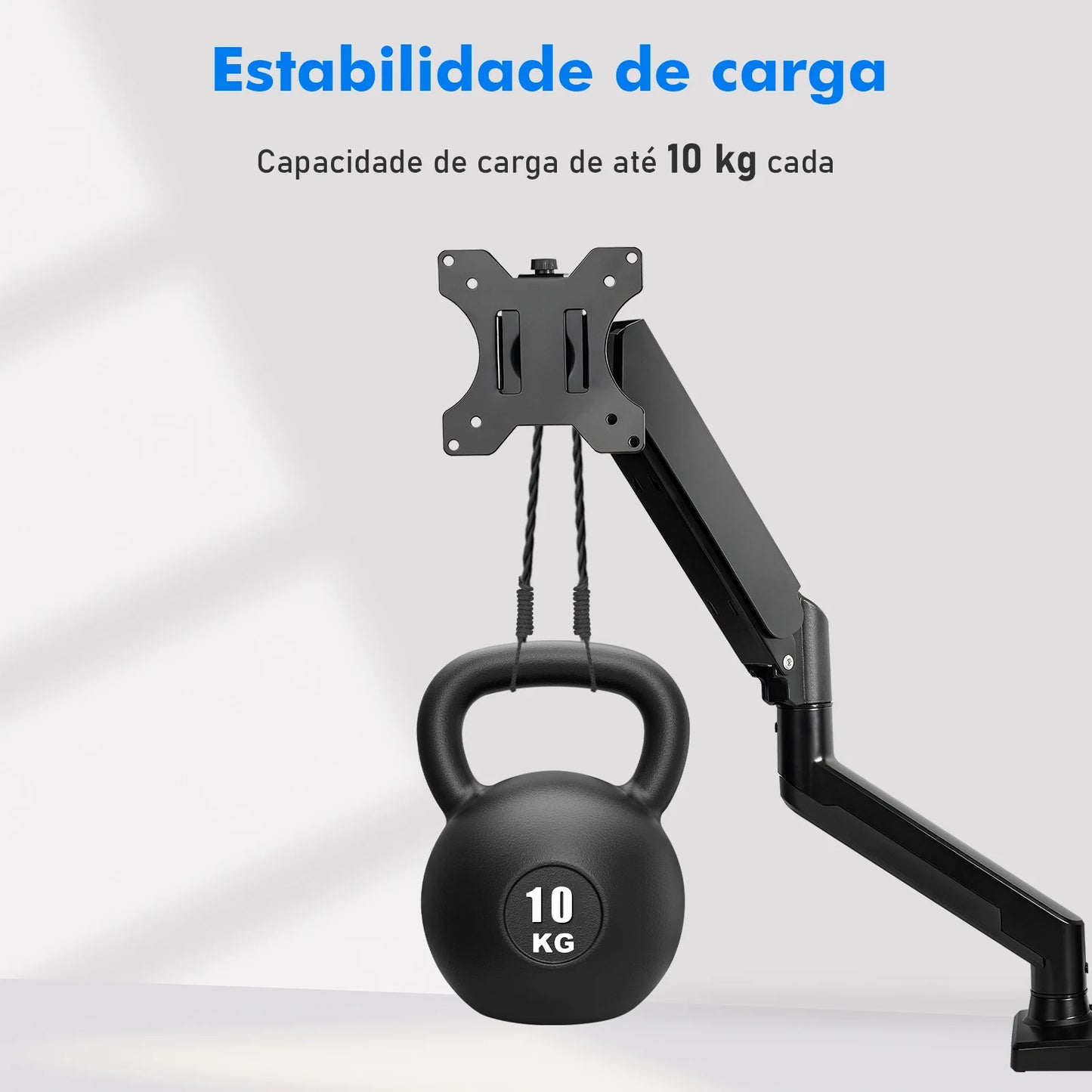 Suporte Articulado para Monitor Duplo – Suporte de Braço para Monitor de 17 a 27 Polegadas