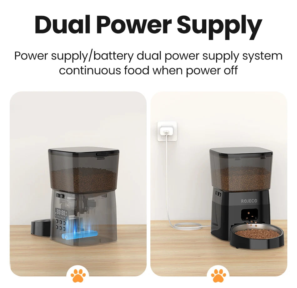 Alimentador Automático ROJECO para Gatos e Cães!