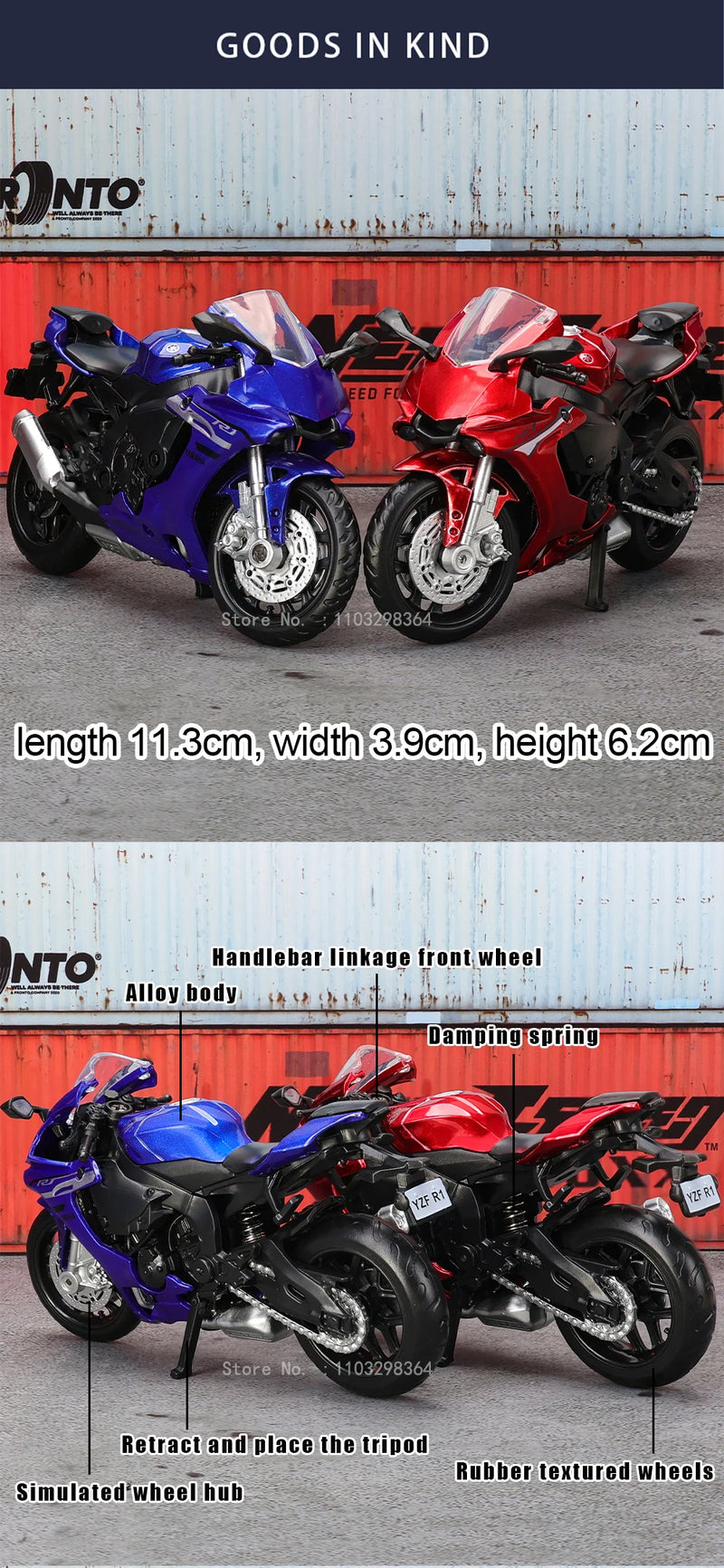 🏍️ Miniaturas de Motos Kawasaki Ninja H2R, Suzuki GSX-R1000 e Yamaha YZF-R1 1:18 MSZ – Modelos Estáticos Colecionáveis (Diecast)