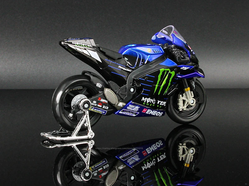 🏍️ Miniatura Moto Yamaha Factory Racing Team 2022 1:18 Maisto – Modelos #21 Morbidelli e #20 Quartararo (Diecast)