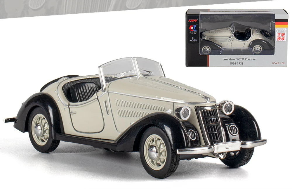 1: 32 WANDERER W25KROADSTER Alloy Car Model High Simulation Diecasts Toy With Sound and Light Pull Back Vehicles Decoration Toys