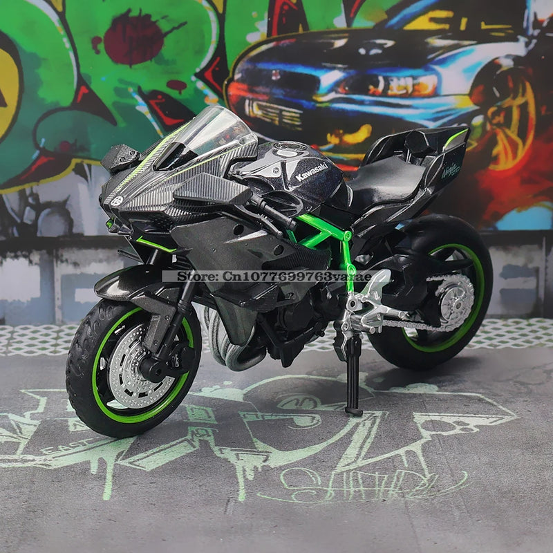 🏍️ Miniaturas de Motos Kawasaki Ninja H2R, Suzuki GSX-R1000 e Yamaha YZF-R1 1:18 MSZ – Modelos Estáticos Colecionáveis (Diecast)