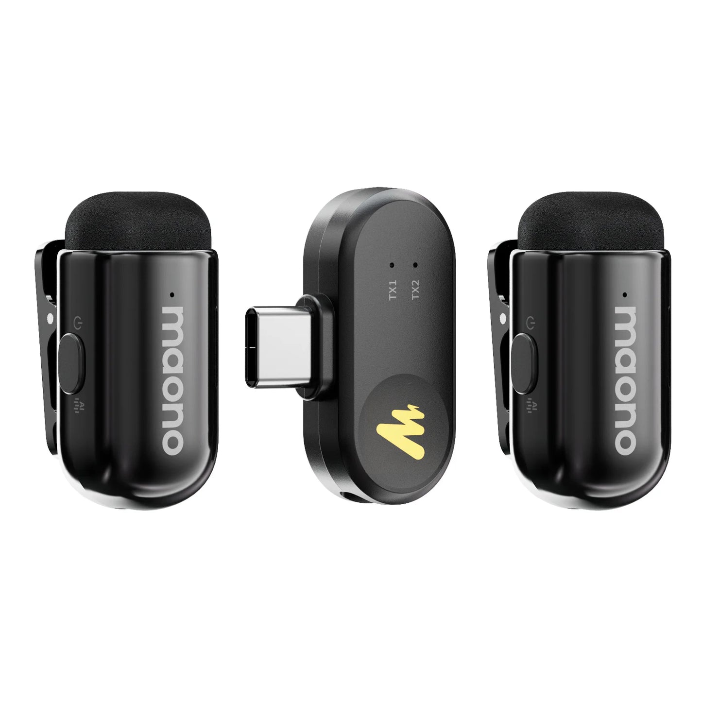 Microfone de Lapela Sem Fio Maono T1Mini – Qualidade Profissional para Criadores de Conteúdo!