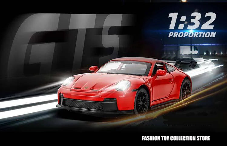 🏎️ Miniatura Porsche 911 GT3 Sport 1:32 MAKEDA – Modelo Esportivo com Luz e Som (Diecast)