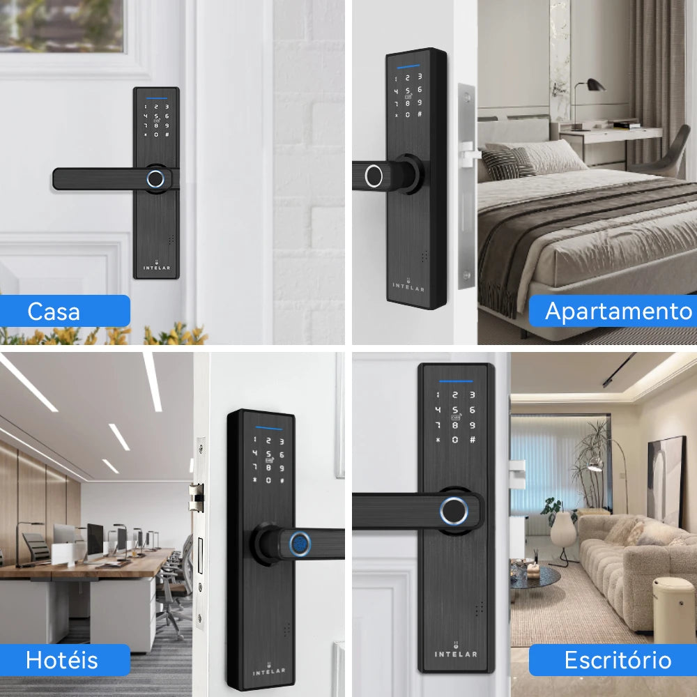 Fechadura Digital Tuya X1 Wi-Fi com Câmera, Biometria e Reconhecimento de Veia | Desbloqueio por App, Senha, Cartão e Chave | IP66 à Prova d’Água