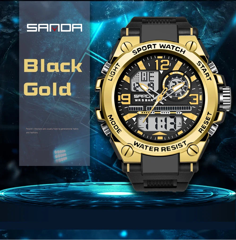 Relógio Esportivo SANDA 6024 para Homens