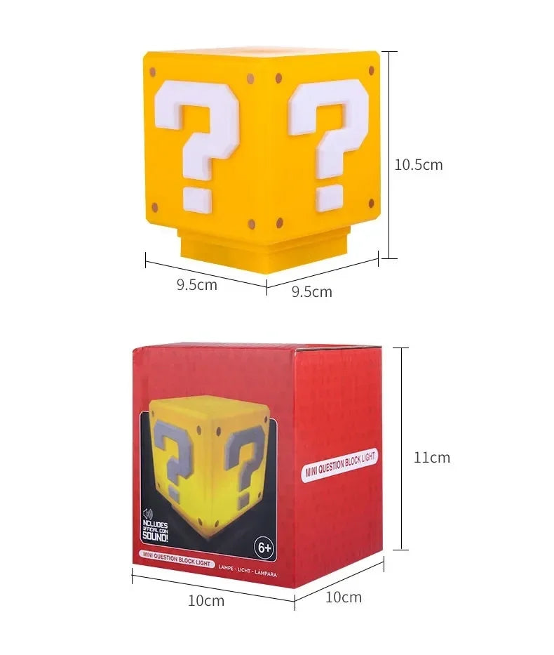 Luminária Bloco de Interrogação Super Mario – Ilumine Seu Espaço com Nostalgia!