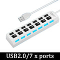 USB 3.0 Power Adapter 4/7 Port Multi USB Splitter Hub