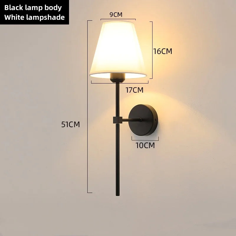 Luminária de Parede LED Americana E27 - Estilo Retrô para Quarto, Corredor e Banheiro