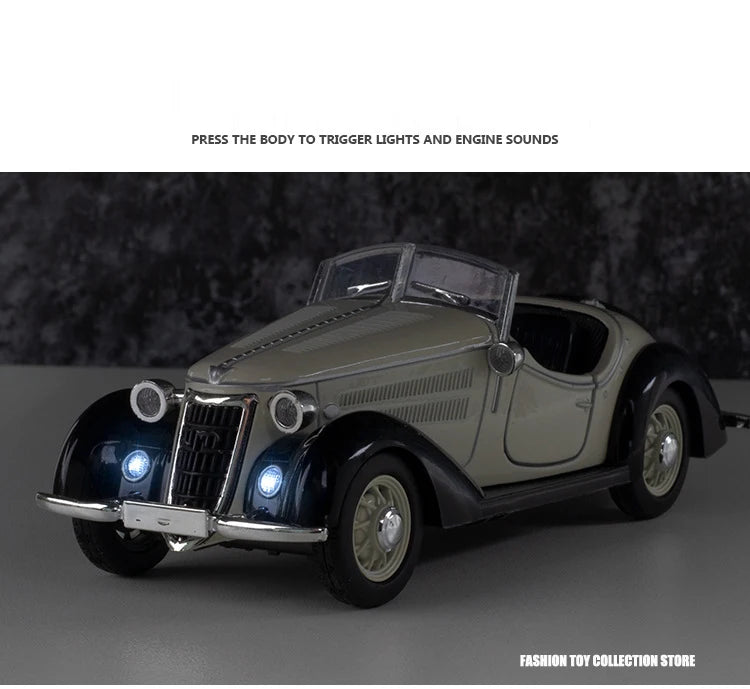 1: 32 WANDERER W25KROADSTER Alloy Car Model High Simulation Diecasts Toy With Sound and Light Pull Back Vehicles Decoration Toys
