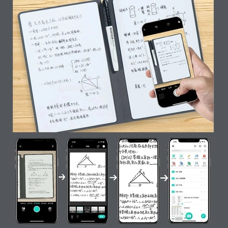 A5 Reusable Whiteboard Notebook – Planeje Seu Dia de Forma Eficiente!