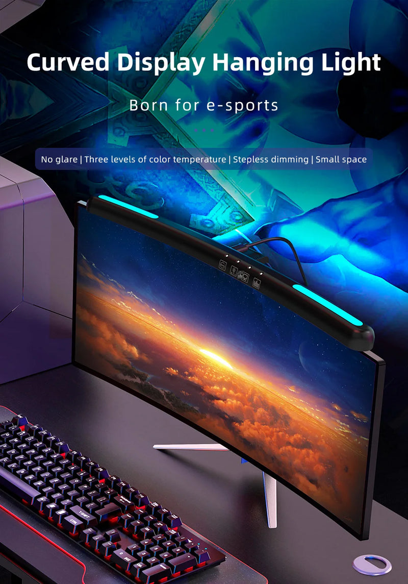 Barra de Luz LED para Monitor – Iluminação Perfeita para Seu Setup!