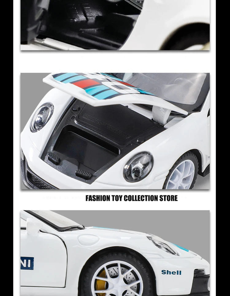 🏎️ Miniatura Porsche 911 GT3 Sport 1:32 MAKEDA – Modelo Esportivo com Luz e Som (Diecast)