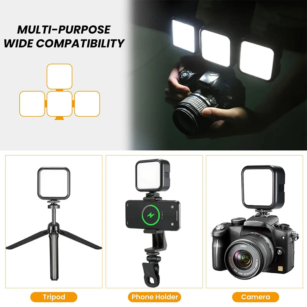 Mini RGB Video Light - Iluminação Profissional Compacta