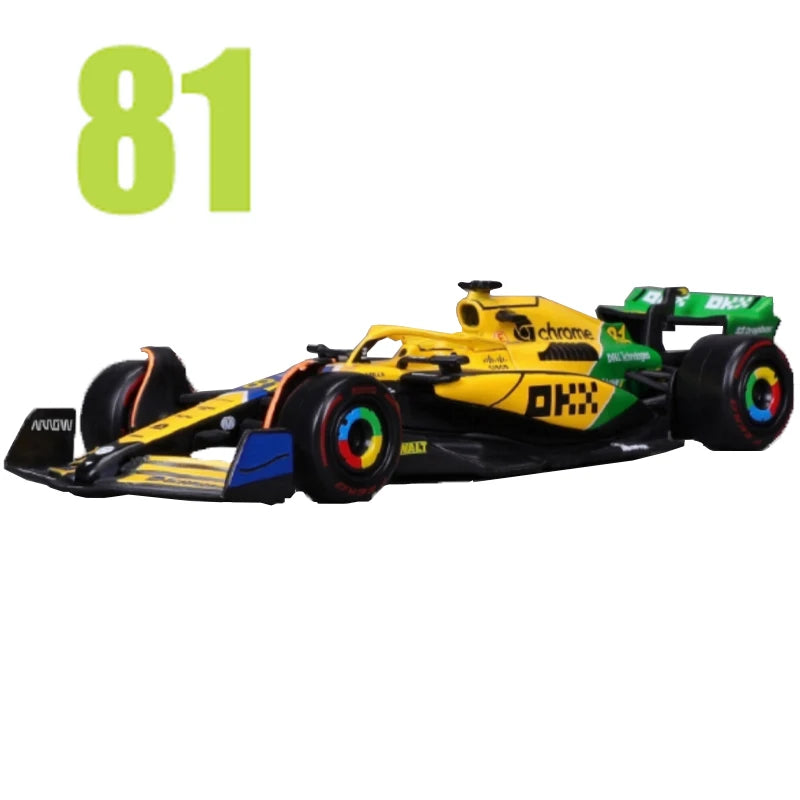 🏁 Miniatura F1 McLaren MCL38 Bburago 1:43 – Edição Miami & Mônaco GP 2024 (Diecast Colecionável)