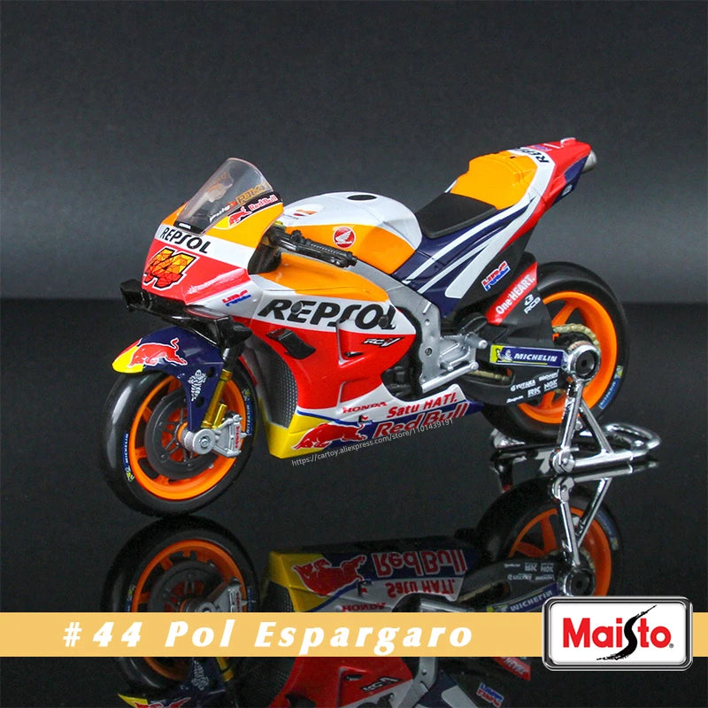 🏍️ Miniatura Moto Yamaha Factory Racing Team 2022 1:18 Maisto – Modelos #21 Morbidelli e #20 Quartararo (Diecast)