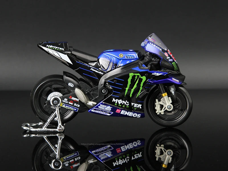 🏍️ Miniatura Moto Yamaha Factory Racing Team 2022 1:18 Maisto – Modelos #21 Morbidelli e #20 Quartararo (Diecast)