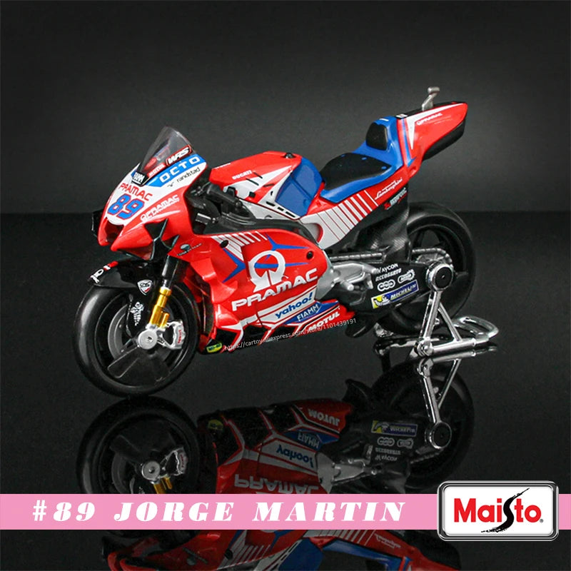 🏍️ Miniatura Moto Yamaha Factory Racing Team 2022 1:18 Maisto – Modelos #21 Morbidelli e #20 Quartararo (Diecast)