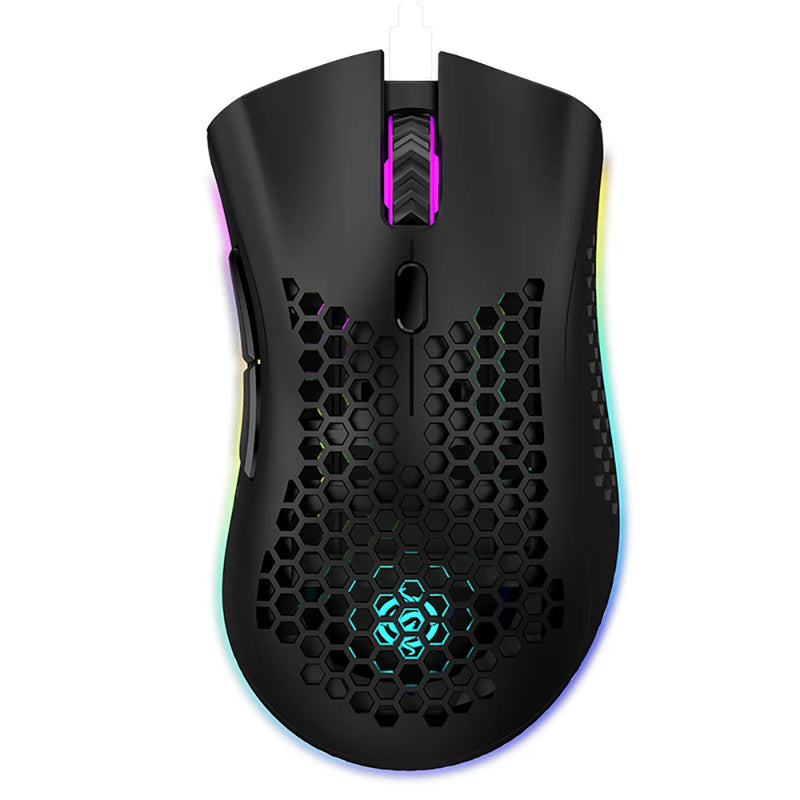 Mouse Gamer BM600 Recarregável com Iluminação RGB e Conexão Sem Fio 2.4Ghz