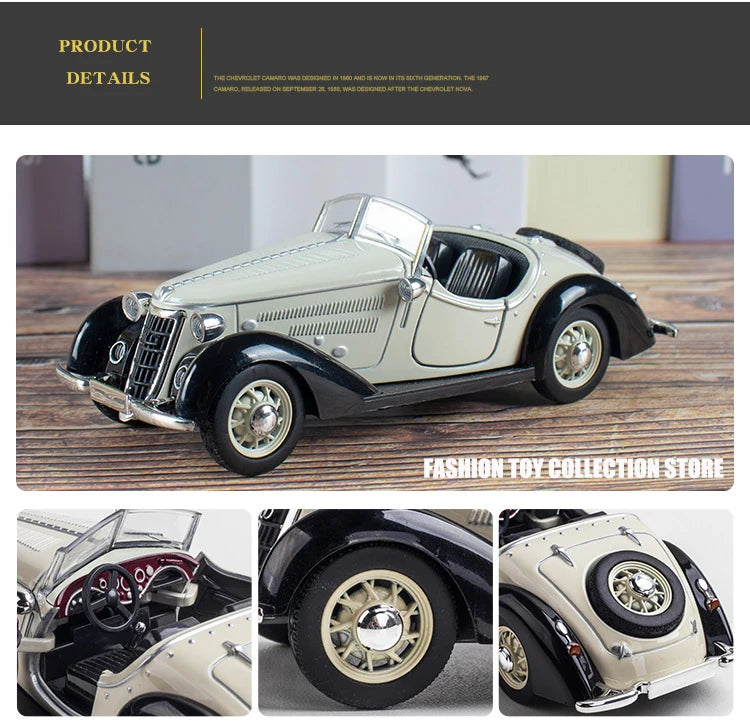 1: 32 WANDERER W25KROADSTER Alloy Car Model High Simulation Diecasts Toy With Sound and Light Pull Back Vehicles Decoration Toys