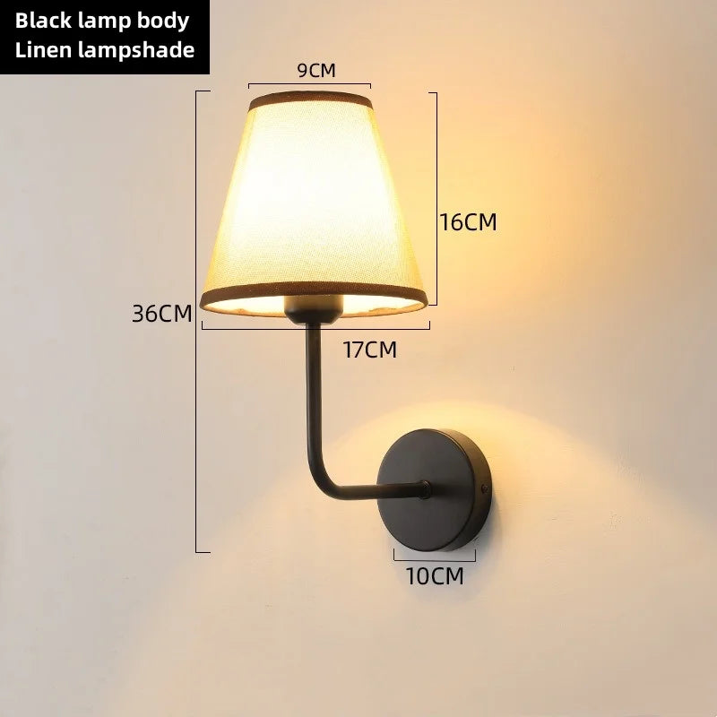 Luminária de Parede LED Americana E27 - Estilo Retrô para Quarto, Corredor e Banheiro