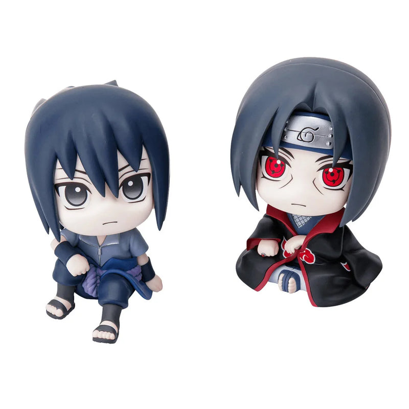 10cm Naruto Anime Figure Collection - Uzumaki Naruto, Kakashi, Uchiha Sasuke, Itachi