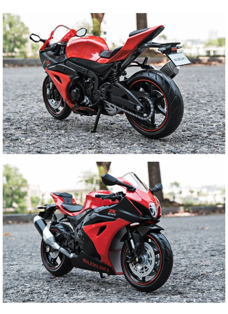 1:12 Suzuki GSX-R1000R Aprilia RSV4 Alloy Racing Motorcycle Model Diecast Street Cross-Country Motorcycle Model High Simulation