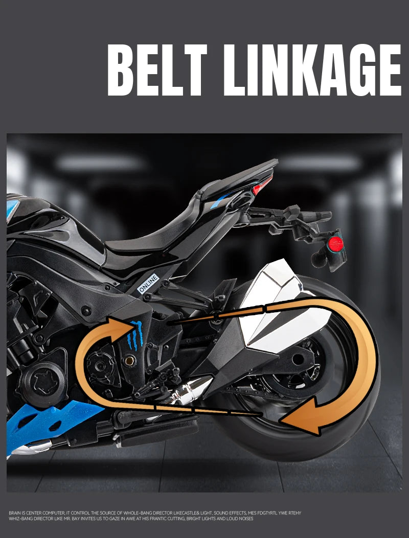 1:12 Kawasaki Z1000 Street Cars Motorcycle Diecast Model Car Alloy Metal With Base Display Collections Hobby Home Decoration Boy