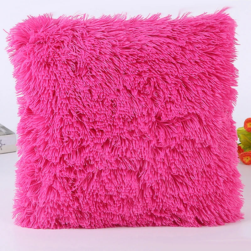 Almofada Decorativa de Pelúcia Fofa com Capa de Couro Sintético - Ideal para Sofá, Carro e Cadeira