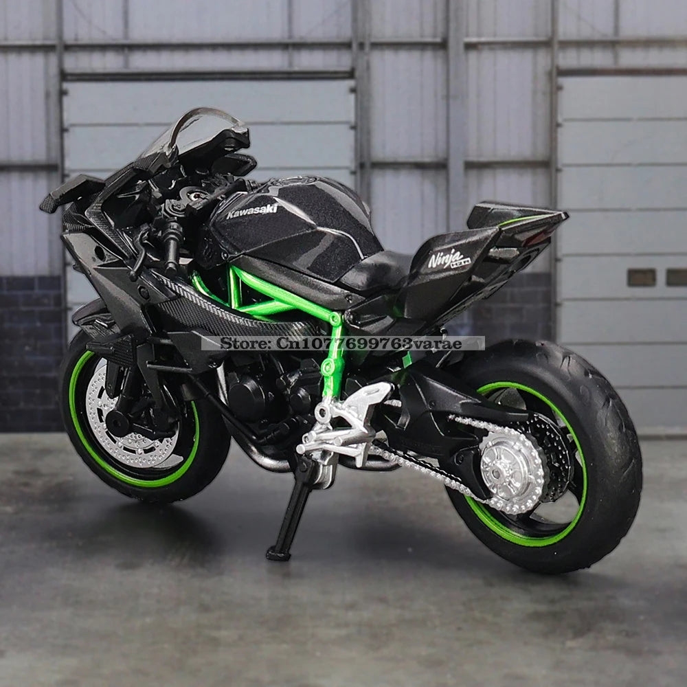 🏍️ Miniaturas de Motos Kawasaki Ninja H2R, Suzuki GSX-R1000 e Yamaha YZF-R1 1:18 MSZ – Modelos Estáticos Colecionáveis (Diecast)