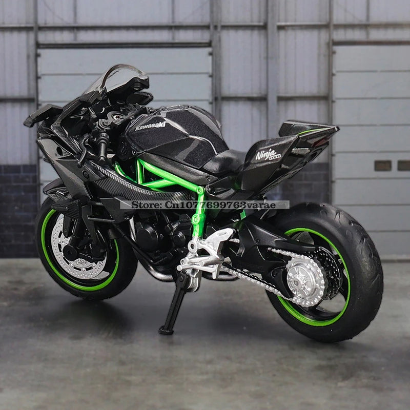 🏍️ Miniaturas de Motos Kawasaki Ninja H2R, Suzuki GSX-R1000 e Yamaha YZF-R1 1:18 MSZ – Modelos Estáticos Colecionáveis (Diecast)