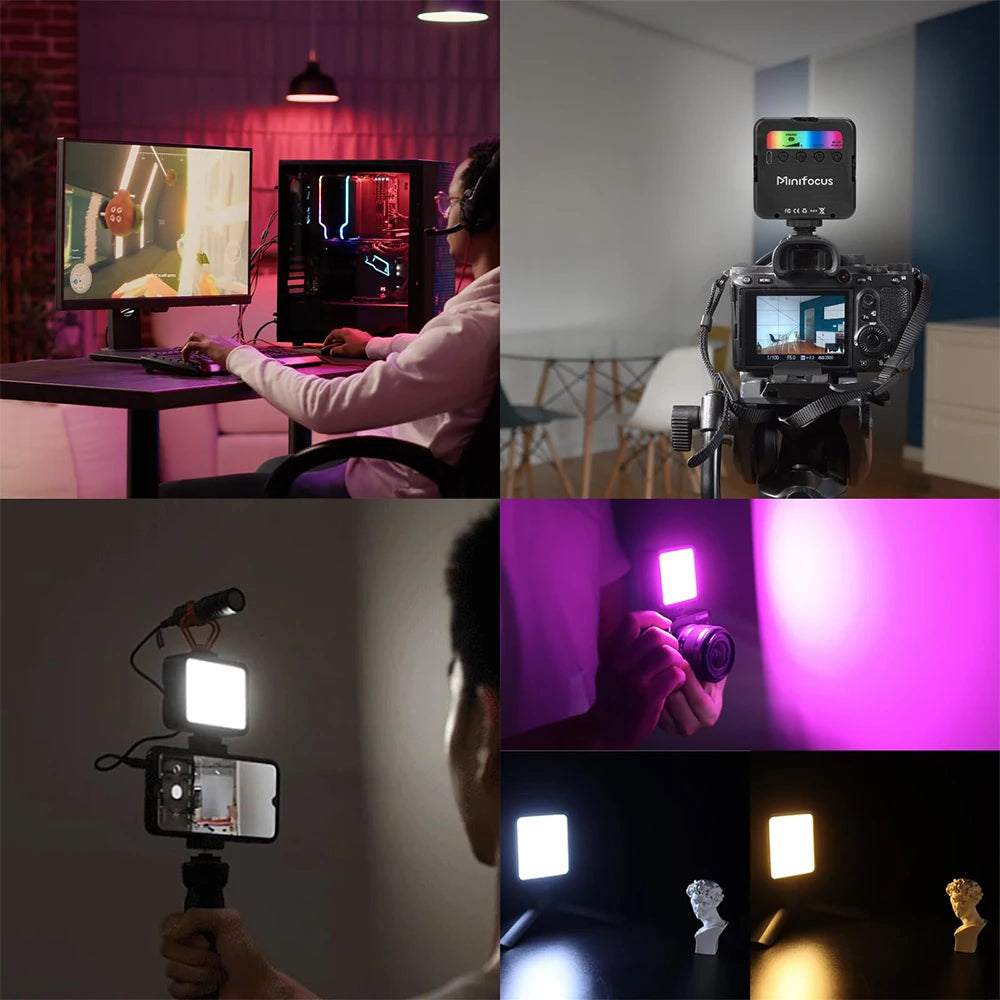 Mini RGB Video Light - Iluminação Profissional Compacta