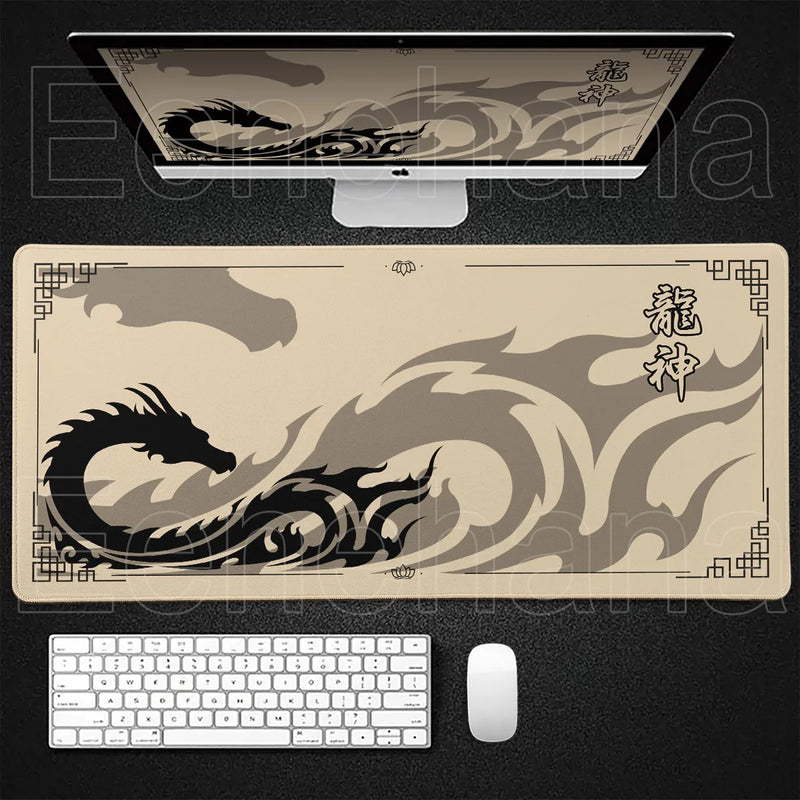 Mouse Pad Gamer XXL - Arte Japonesa do Dragão!