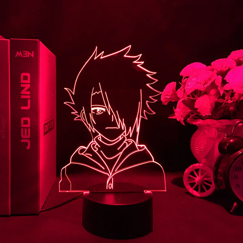 Luminária 3D LED Bungo Stray Dogs – Decoração Anime para Quarto, Presente Criativo